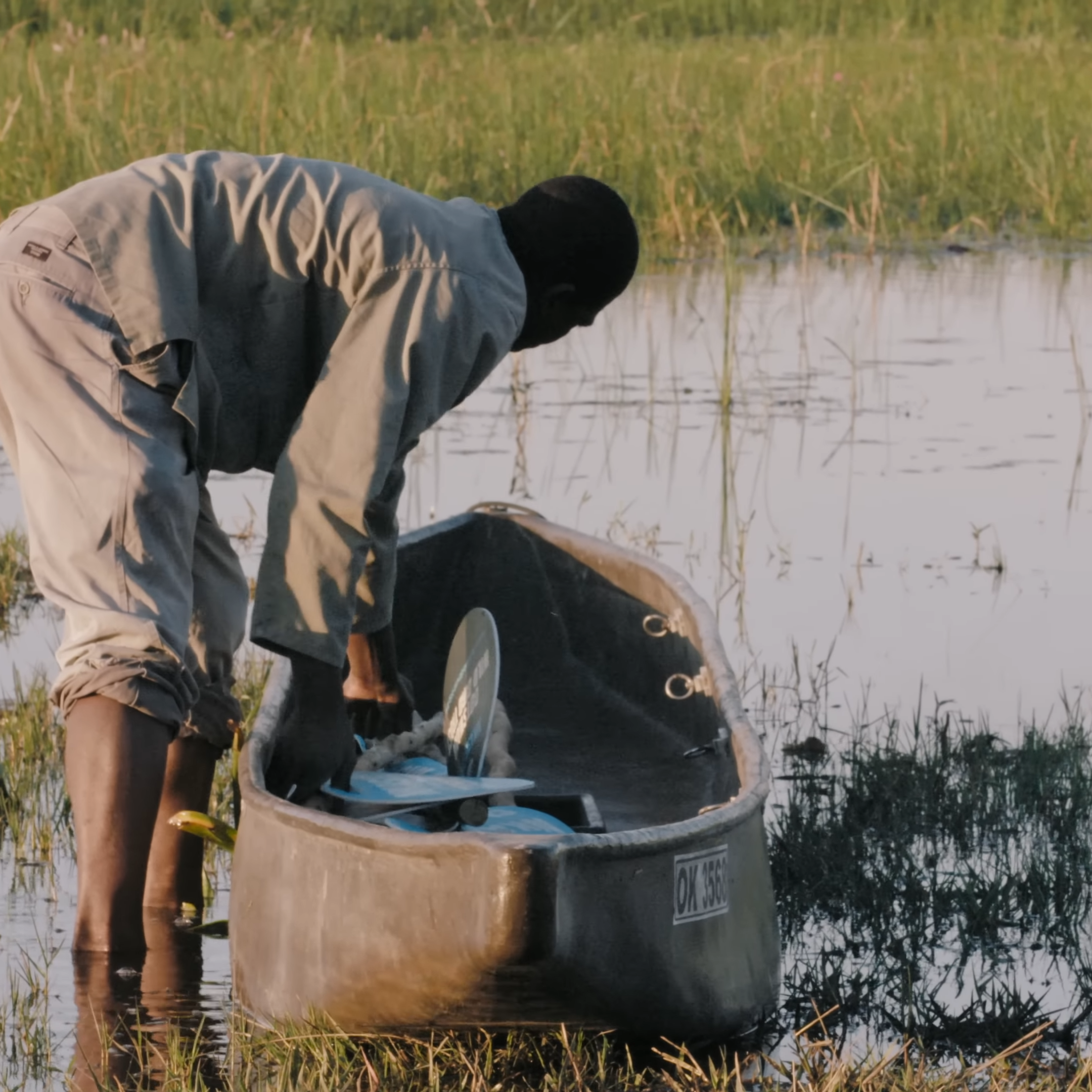 Canoeing on the Okavango Delta